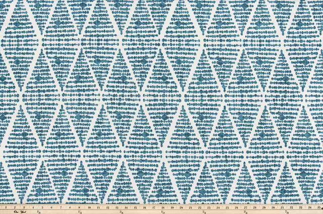 Sample of Premier Prints Foster Deep River Luxe Polyester Garden Retreat Outdoor Collection Upholstery Fabric