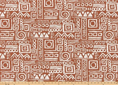 Sample of Premier Prints Glyphic Sunstone Upholstery Fabric