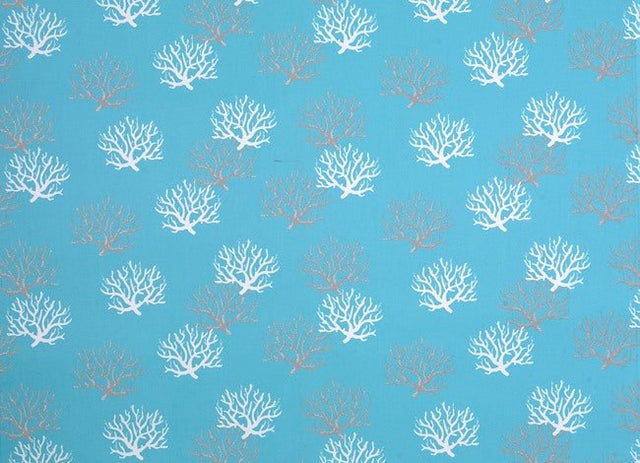 Sample of Premier Prints Isadella Ocean Upholstery Fabric