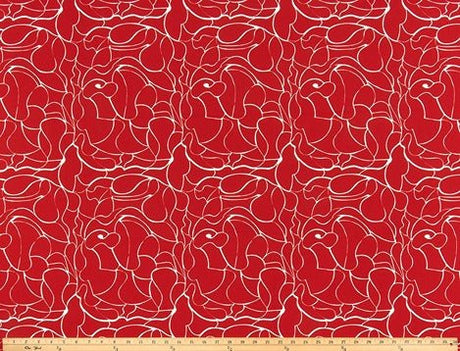 Sample of Premier Prints Jager Rojo Upholstery Fabric