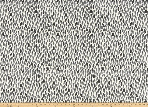 Sample of Premier Prints Lotus Black Flame Upholstery Fabric
