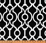 Sample of Premier Prints Lyon Black Upholstery Fabric