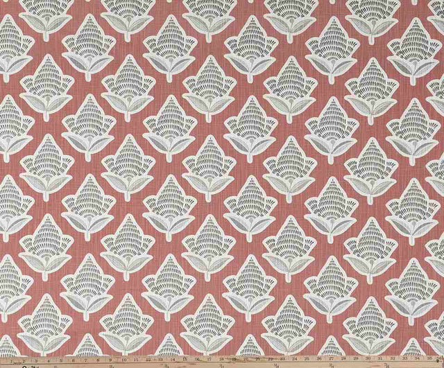 Premier Prints Makoto Scarlet Slub Canvas Chinoiserie Collection Multipurpose Fabric
