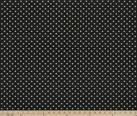 Sample of Premier Prints Mini Dot Black Upholstery Fabric