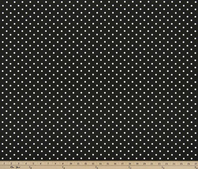 Sample of Premier Prints Mini Dot Black Upholstery Fabric