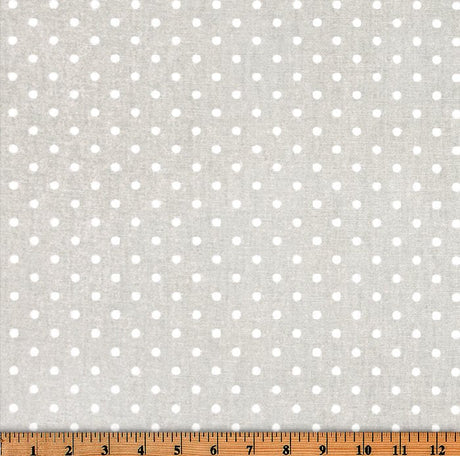 Premier Prints Mini Dot French Grey / White Premier Basics Collection Multipurpose Fabric