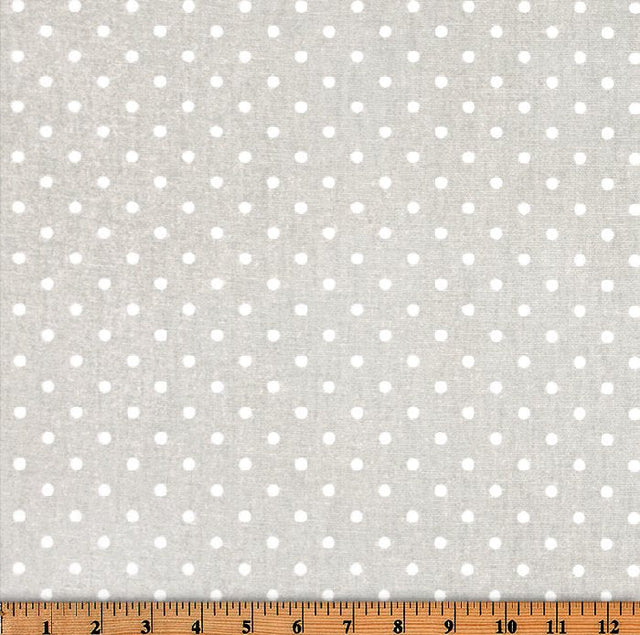 Premier Prints Mini Dot French Grey / White Premier Basics Collection Multipurpose Fabric
