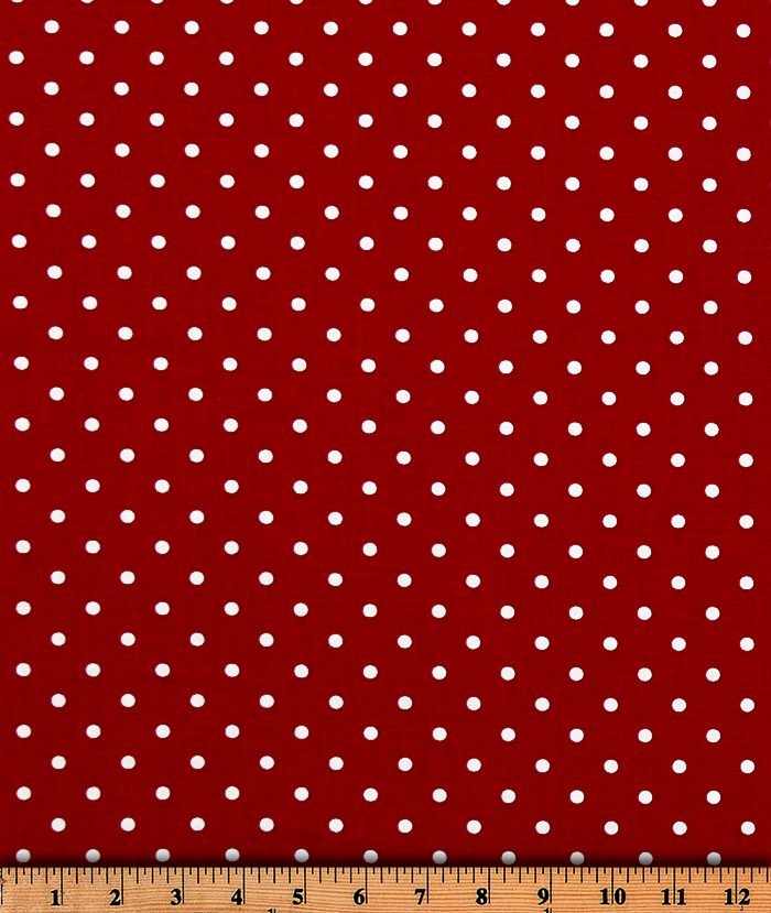 Premier Prints Mini Dot Lipstick / White Premier Basics Collection Multipurpose Fabric