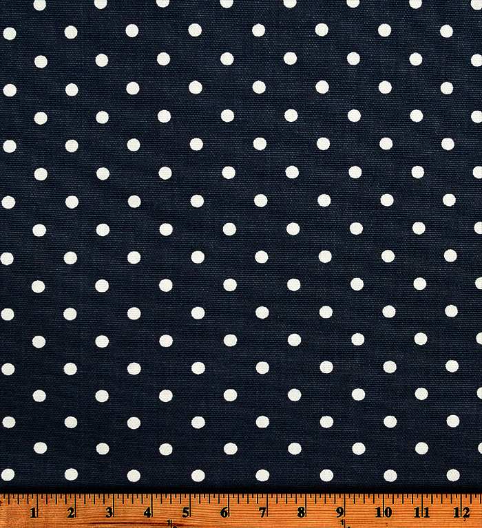 Premier Prints Mini Dot Premier Navy / White Premier Basics Collection Multipurpose Fabric