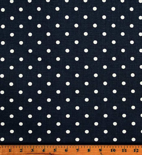Premier Prints Mini Dot Premier Navy / White Premier Basics Collection Multipurpose Fabric