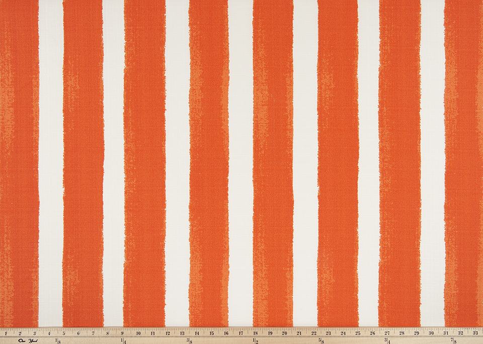 Sample of Premier Prints Nico Marmalade / Luxe Polyester Boardwalk Outdoor Collection Upholstery Fabric