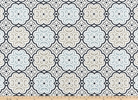 Sample of Premier Prints Nyle Passport Upholstery Fabric