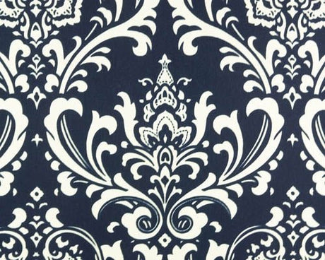 Sample of Premier Prints Ozbourne Deep Blue Upholstery Fabric