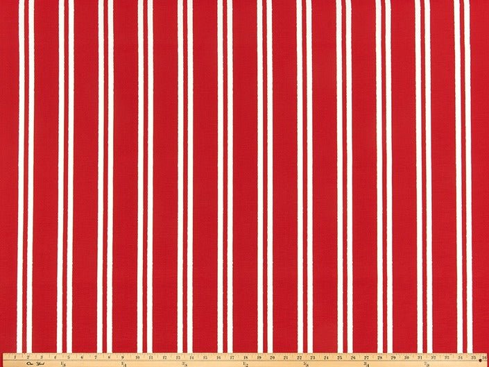 Sample of Premier Prints Parker Rojo Upholstery Fabric