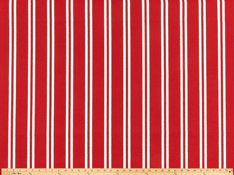 Sample of Premier Prints Parker Rojo Upholstery Fabric