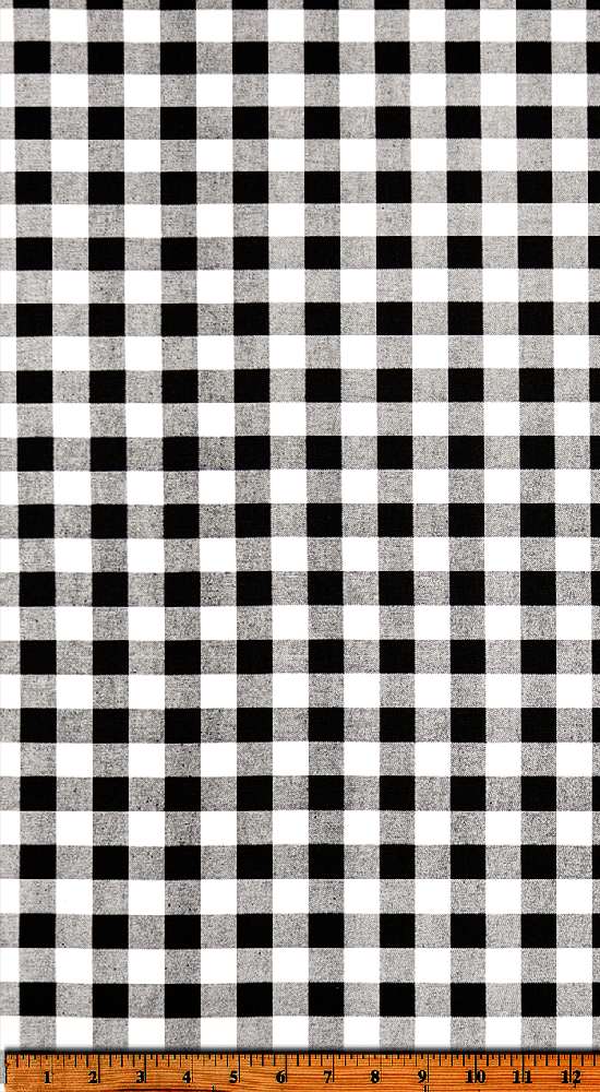 Premier Prints Plaid Black Premier Basics Collection Multipurpose Fabric