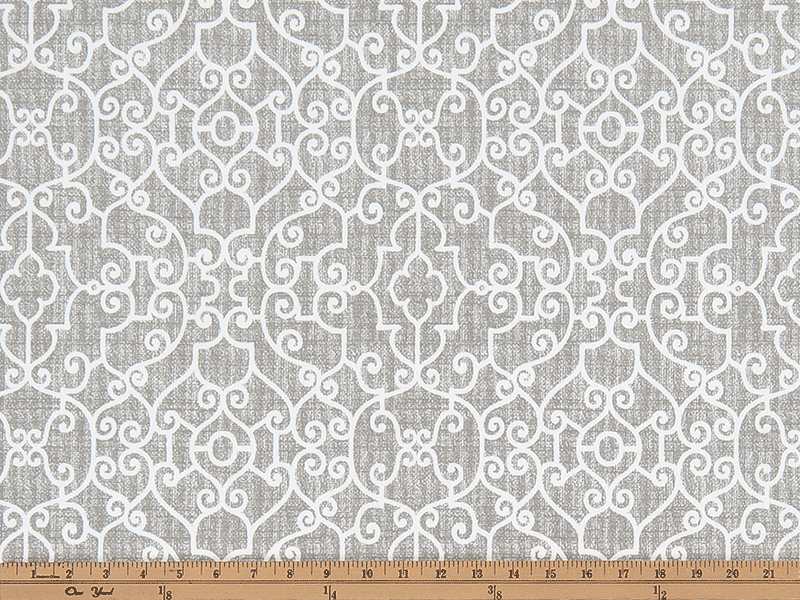 Sample of Premier Prints Ramey Light Grey Upholstery Fabric
