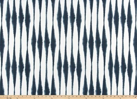 Sample of Premier Prints Salix Passport Navy Upholstery Fabric
