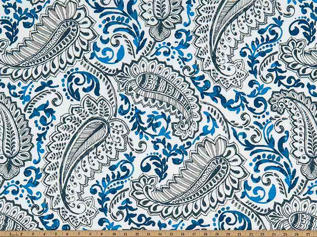 Sample of Premier Prints Shannon Oxford / Cobalt Upholstery Fabric