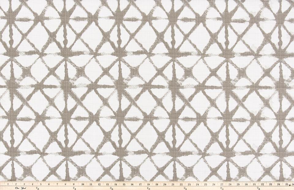 Sample of Premier Prints Shibori Net Acorn Luxe Polyester Garden Retreat Outdoor Collection Upholstery Fabric