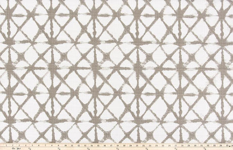 Sample of Premier Prints Shibori Net Acorn Luxe Polyester Garden Retreat Outdoor Collection Upholstery Fabric