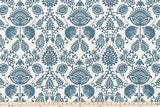 Sample of Premier Prints Silas Deep River Polyester Garden Retreat Outdoor Collection Upholstery Fabric