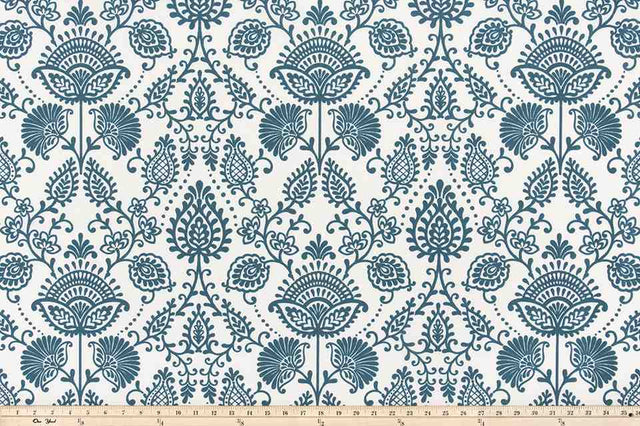 Sample of Premier Prints Silas Deep River Polyester Garden Retreat Outdoor Collection Upholstery Fabric