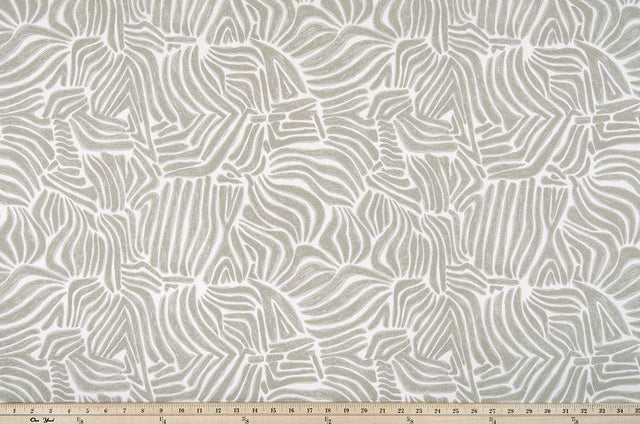 Sample of Premier Prints Sinharaja Coconut / Polyester Serene Escape Collection Upholstery Fabric