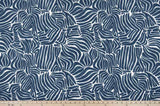 Sample of Premier Prints Sinharaja Zaffre / Polyester Serene Escape Collection Upholstery Fabric