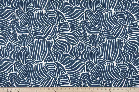 Sample of Premier Prints Sinharaja Zaffre / Polyester Serene Escape Collection Upholstery Fabric