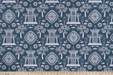 Premier Prints Spirit Regal Navy Slub Canvas Chinoiserie Collection Multipurpose Fabric