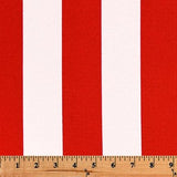 Sample of Premier Prints Stripe Rojo Upholstery Fabric