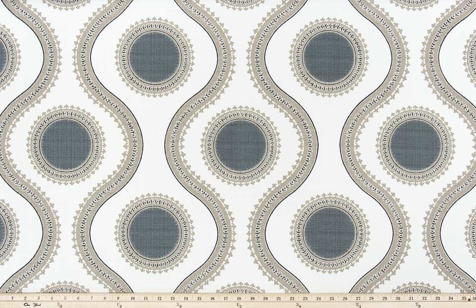 Sample of Premier Prints Susette Cavern / Luxe Polyester Upholstery Fabric