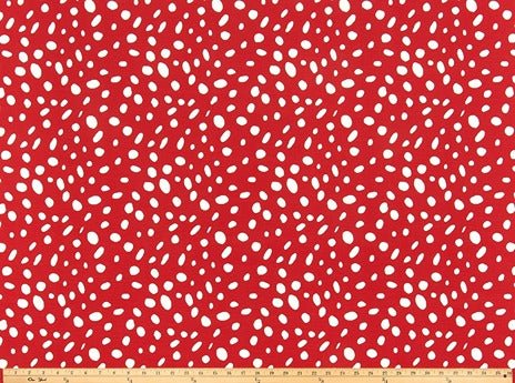 Sample of Premier Prints Tali Rojo Upholstery Fabric