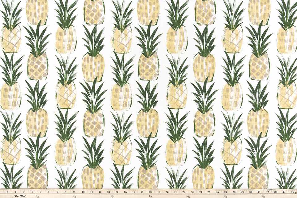 Sample of Premier Prints Tropic Herb / Luxe Polyester Serene Escape Collection Upholstery Fabric