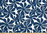 Sample of Premier Prints Twirly Courtyard Navy Upholstery Fabric