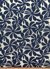 Sample of Premier Prints Twirly Deep Blue Upholstery Fabric