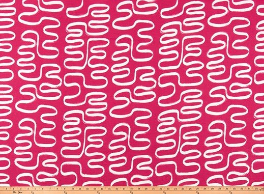 Sample of Premier Prints Twist Jazz Pink Upholstery Fabric