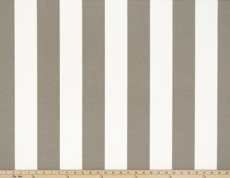 Sample of Premier Prints Vertical Oyster Upholstery Fabric