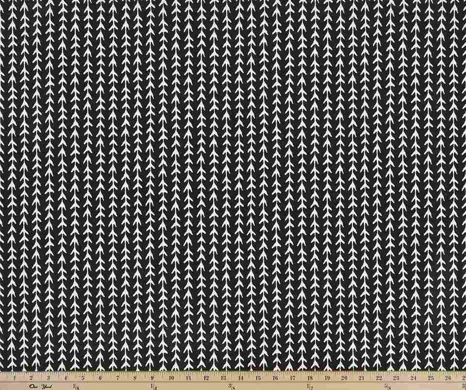 Sample of Premier Prints Vine Black Upholstery Fabric