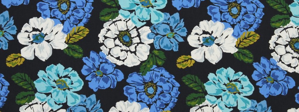 Robert Allen Brushed Floral Ultramarine Color Library Collection Multipurpose Fabric