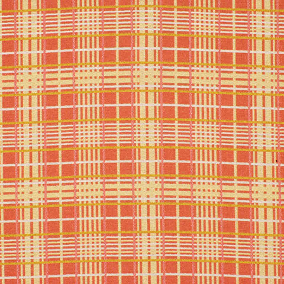 Robert Allen Tartan Web Melon Color Library Collection Indoor Upholstery Fabric