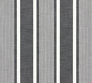 Scalamandre Wellfleet Stripe Carbon SC 000527111 Chatham Stripes and Plaids Collection Upholstery Fabric