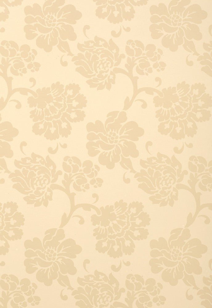 Sample of Schumacher Albero Floreale-Bisque 5003623 Luxury Decor Wallpaper