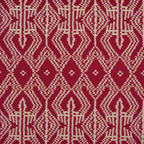 Schumacher Asaka Ikat Red 176090 Ikat Collection Indoor Upholstery Fabric
