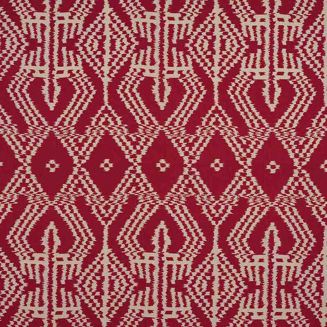 Schumacher Asaka Ikat Red 176090 Ikat Collection Indoor Upholstery Fabric