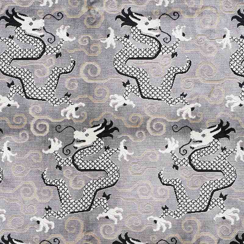 Schumacher Bixi Velvet Silver 73972 Cut and Patterned Velvets Collection Indoor Upholstery Fabric