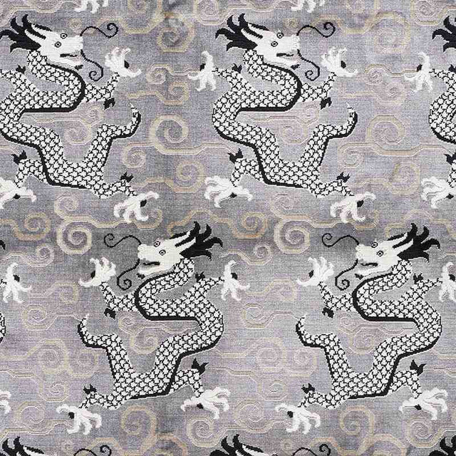 Schumacher Bixi Velvet Silver 73972 Cut and Patterned Velvets Collection Indoor Upholstery Fabric