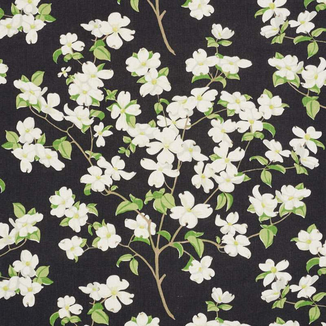 Schumacher Blooming Branch Black 177412 Schumacher Classics Collection Indoor Upholstery Fabric