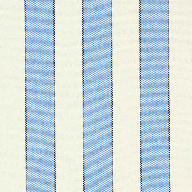 Schumacher Blumont Stripe Blue 79050 Indoor / Outdoor Prints and Wovens Collection Upholstery Fabric